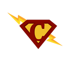 Cholla Charger logo C in shield with lightning bolt